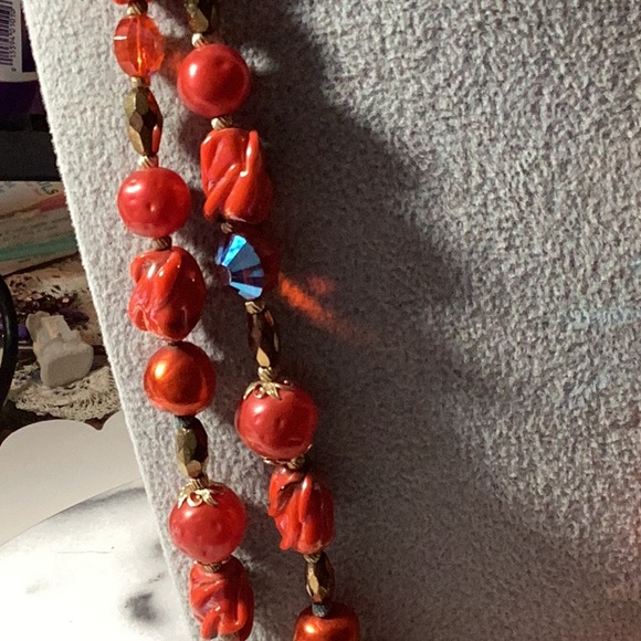 Vendome Red 2-Strand Necklace - Picture 3 of 3